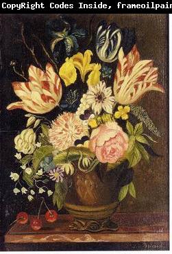 unknow artist Floral, beautiful classical still life of flowers.030